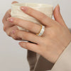Women's Light Luxury Geometric 316L Stainless Steel Ring Inlaid With Zircon