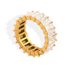 Women's Light Luxury Geometric 316L Stainless Steel Ring Inlaid With Zircon