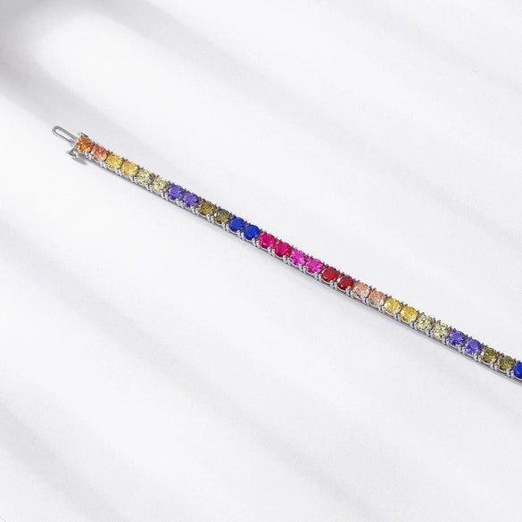 Women's Light Luxury Geometric Zircon 925 Silver Bracelet With Diamond Design
