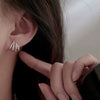 Women's Light Luxury Geometry Sterling Silver Stud Earrings With Delicate Diamond Accent And Fine Craftsmanship