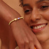 Women's Light Luxury Gold Electroplated Copper Heart And Geometric Bead Bracelet