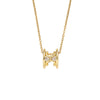 Women's Light Luxury Gold Plated Diamond Necklace With Letter And Number Patterns Made Of Titanium Steel And Copper Zircon
