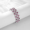 Women's Light Luxury Green Diamond Bracelet S925 Silver Geometric Design