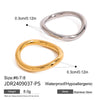 Women's Light Luxury Highend Colorblocking Stainless Steel Geometric Rings With Electroplating Jewelry