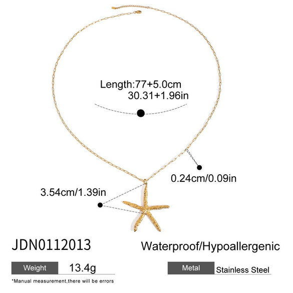 Women's Light Luxury Highend Conch Freshwater Pearl Necklace In Titanium Steel And Stainless Steel With Geometric Shape And Electroplating Design