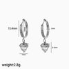 Women's Light Luxury Highend Geometric Zircon Stainless Steel Earrings 18K Goldplated