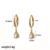 Women's Light Luxury Highend Geometric Zircon Stainless Steel Earrings 18K Goldplated