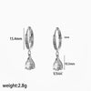 Women's Light Luxury Highend Geometric Zircon Stainless Steel Earrings 18K Goldplated