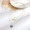 Women's Light Luxury Highend Zinc Alloy And Artificial Crystal Butterfly Pendant Necklace With Electroplating Treatment And Insects Letters Numbers Text Pattern