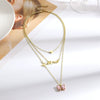 Women's Light Luxury Highend Zinc Alloy And Artificial Crystal Butterfly Pendant Necklace With Electroplating Treatment And Insects Letters Numbers Text Pattern