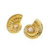 Women's Light Luxury Hypoallergenic Stainless Steel Conch Earrings With Bow Tie Pattern And Electroplating Treatment
