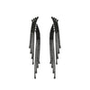 Women's Light Luxury Mixed Gemstone Geometric Tassel Earrings With Electroplating
