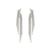 Women's Light Luxury Mixed Gemstone Geometric Tassel Earrings With Electroplating