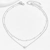 Women's Light Luxury Multi Layer Copper Pearl Necklace With Electroplated Heart Pendant Choker