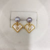 Women's Light Luxury Natural Freshwater Pearl And Sea Shell Heart Earrings In S925 Sterling Silver And 18K Goldfilled