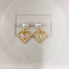Women's Light Luxury Natural Freshwater Pearl And Sea Shell Heart Earrings In S925 Sterling Silver And 18K Goldfilled