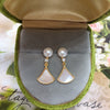 Women's Light Luxury Natural Freshwater Pearl And Sea Shell Motherofthesea S925 Sterling Silver Earrings