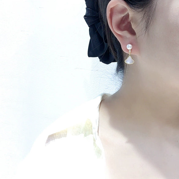 Women's Light Luxury Natural Freshwater Pearl And Sea Shell Motherofthesea S925 Sterling Silver Earrings