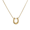 Women's Light Luxury Niche Ushaped Titanium Steel Necklace With Mixed Gemstone Setting Pendant And Cross Chain Electroplated