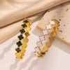 Women's Light Luxury Oildropping Fourleaf Clover Titanium Steel Bracelet With Vacuum Furnace Electroplating Nonfading Antiallergic