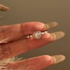 Women's Light Luxury Pink 925 Sterling Silver Ring With Ice Flower Cut Love High Carbon Diamond And Electroplating