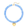 Women's Light Luxury Resin Heart Pendant Necklace With Bead Chain Electroplated Heart Shaped Fashion Jewelry
