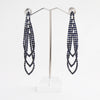 Women's Light Luxury Rhinestone Long Tassel Earrings With Irregular Star And Round Geometric Design