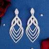 Women's Light Luxury Rhinestone Long Tassel Earrings With Irregular Star And Round Geometric Design