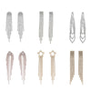 Women's Light Luxury Rhinestone Long Tassel Earrings With Irregular Star And Round Geometric Design