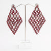Women's Light Luxury Rhinestone Long Tassel Earrings With Irregular Star And Round Geometric Design