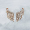 Women's Light Luxury Rhinestone Long Tassel Earrings With Irregular Star And Round Geometric Design