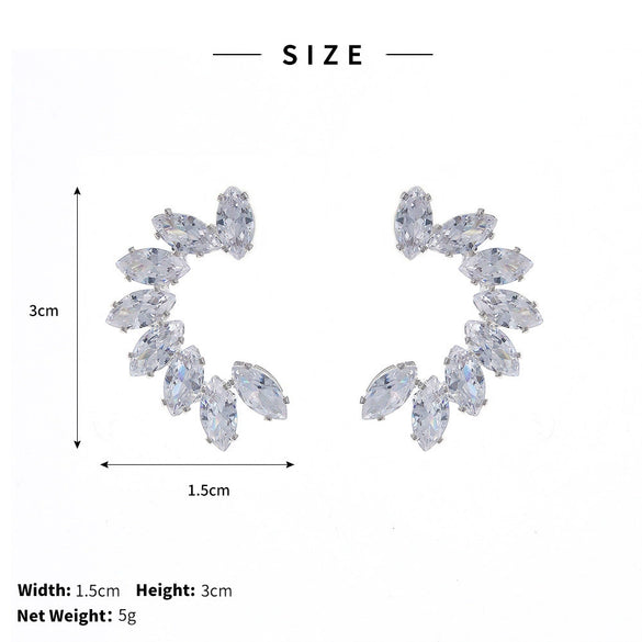 Women's Light Luxury Rhinestone Long Tassel Earrings With Irregular Star And Round Geometric Design