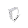 Women's Light Luxury S925 Silver Crown Pattern Ring With Zircon And Diamond
