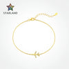 Women's Light Luxury S925 Sterling Silver Bracelet With Aircraft Pendant And Electroplating Design
