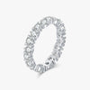 Women's Light Luxury S925 Sterling Silver Electroplated Diamond Ring