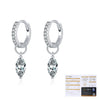 Women's Light Luxury S925 Sterling Silver Horse Eye Diamond Ring And Pendant Earrings With Electroplating
