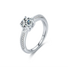 Women's Light Luxury S925 Sterling Silver Inlaid Zircon Geometric Ring Jewelry