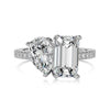 Women's Light Luxury S925 Sterling Silver Pearshaped Geometric Ring With Electroplating