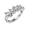 Women's Light Luxury S925 Sterling Silver Pearshaped Geometric Ring With Electroplating