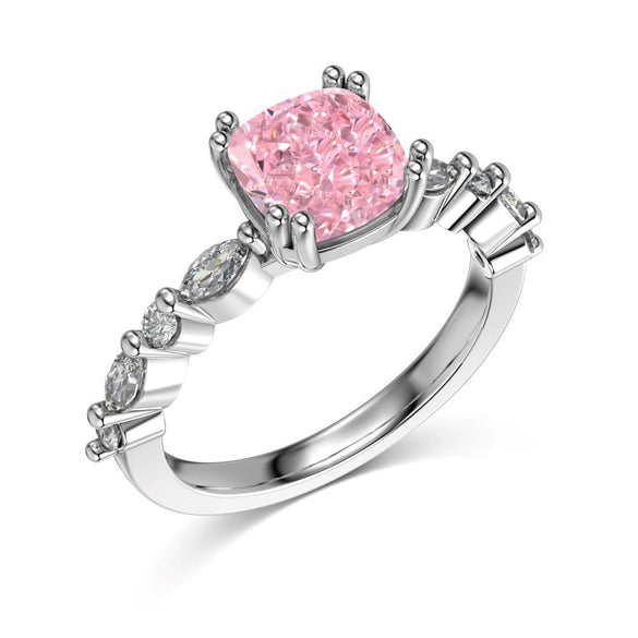 Women's Light Luxury S925 Sterling Silver Ring With Geometric Pattern And Electroplating