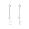Women's Light Luxury S925 Sterling Silver Star Shape Zircon Earrings
