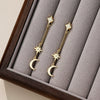 Women's Light Luxury S925 Sterling Silver Star Shape Zircon Earrings