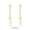 Women's Light Luxury S925 Sterling Silver Star Shape Zircon Earrings