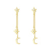 Women's Light Luxury S925 Sterling Silver Star Shape Zircon Earrings