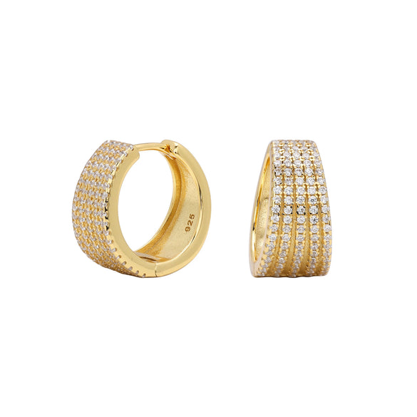 Women's Light Luxury S925 Sterling Silver Ushape Inlaid Zircon Earring