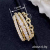 Women's Light Luxury Shiny Buckle Geometric Line Copper Rings With Zirconia