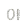Women's Light Luxury Silver Inlaid Zircon Ushape Earrings