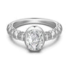 Women's Light Luxury Smart Rotating S925 Sterling Silver Ring Geometric Oval Heartshaped With Zircon Electroplated