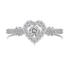 Women's Light Luxury Smart Rotating S925 Sterling Silver Ring Geometric Oval Heartshaped With Zircon Electroplated