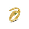 Women's Light Luxury Snake Ring 316L Stainless Steel 18K Gold Plated With Rhombus Pattern